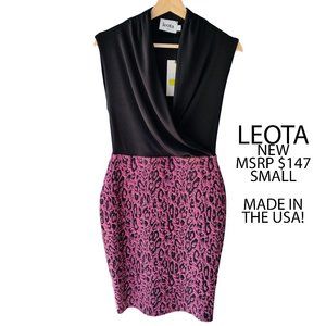 NEW LEOTA Sleeveless Dress Animal Print Small
